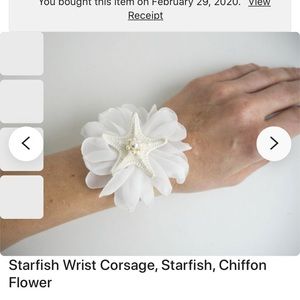 White starfish corsage